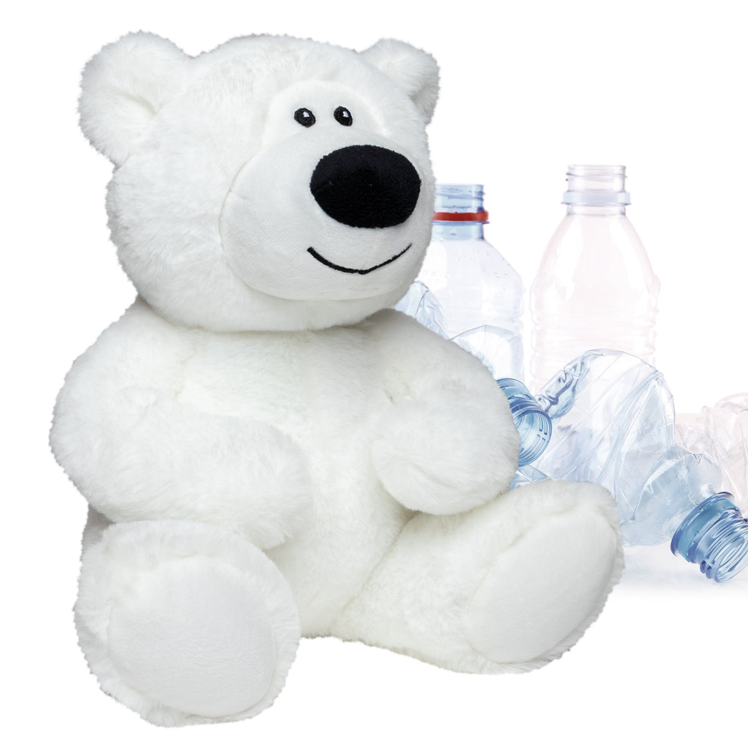 Plüschtier RecycelBär® Ice – Weiß – M