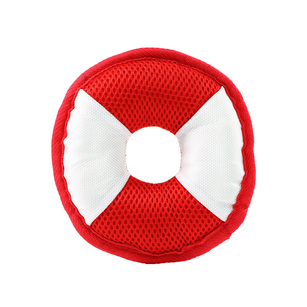 Hundespielzeug Flying Disc – Weiß/rot – S