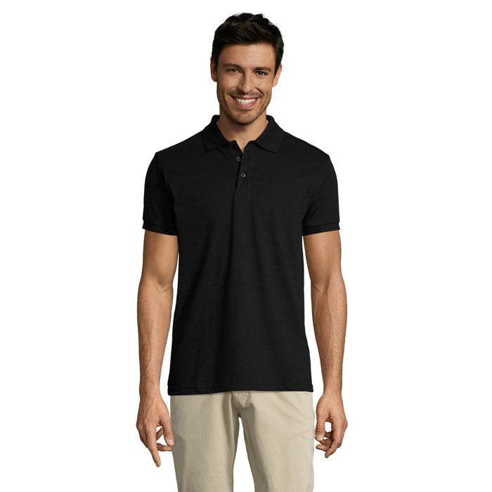 PRIME MEN PRIME HERREN POLO 200g – Schwarz – Größe 3XL