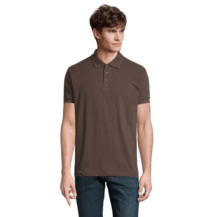 PRIME MEN PRIME HERREN POLO 200g – Chocolate – Größe 3XL