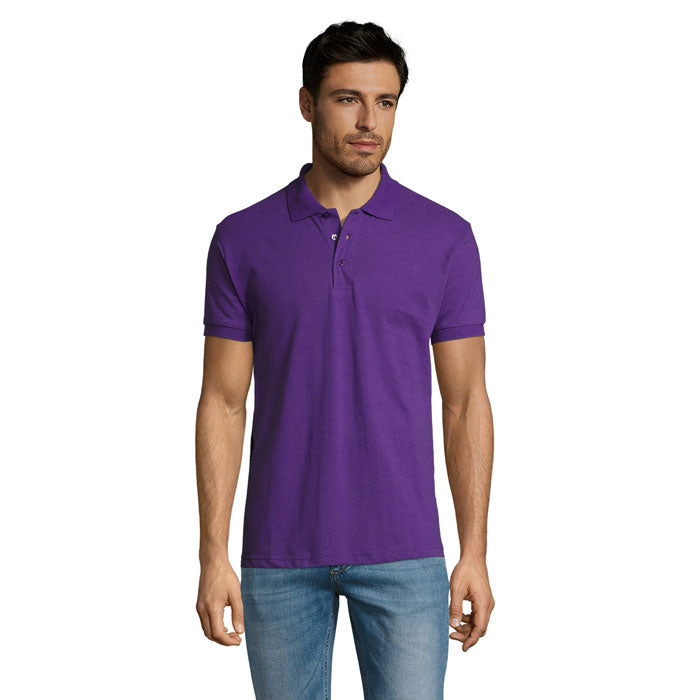 PRIME MEN PRIME HERREN POLO 200g – Dark Purple – Größe 3XL