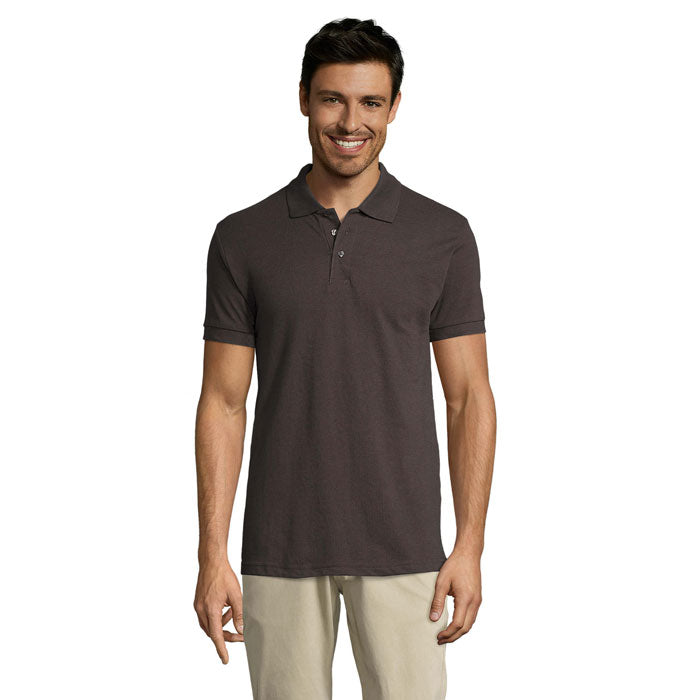 PRIME MEN PRIME HERREN POLO 200g – Dunkelgrau – Größe 3XL