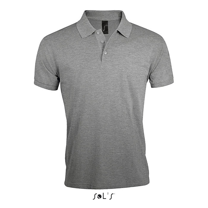 PRIME MEN PRIME HERREN POLO 200g – Grau-Melange 2 – Größe 3XL