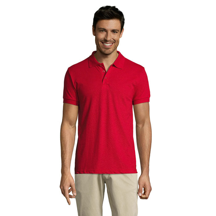 PRIME MEN PRIME HERREN POLO 200g – Red – Größe 3XL