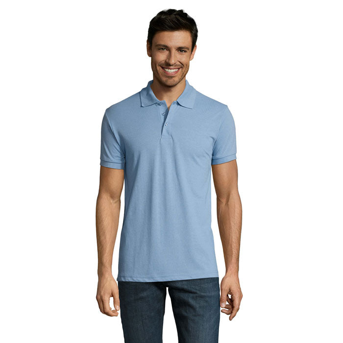 PRIME MEN PRIME HERREN POLO 200g – Sky Blue Pique – Größe 3XL