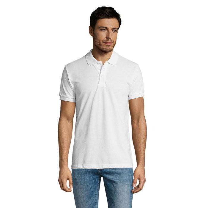 PRIME MEN PRIME HERREN POLO 200g – White – Größe 3XL
