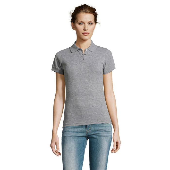 PRIME WOMEN PRIME DAMEN POLO 200g – Grau-Melange 2 – Größe 3XL