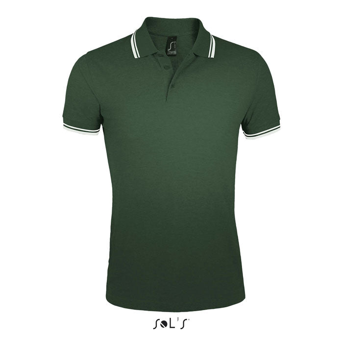 PASADENA MEN PASADENA HERREN POLO 200 – Forest Green/White – Größe 3XL