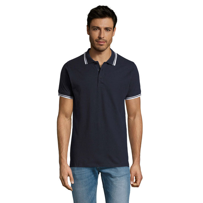 PASADENA MEN PASADENA HERREN POLO 200 – Französische Marine/weiß – Größe 3XL