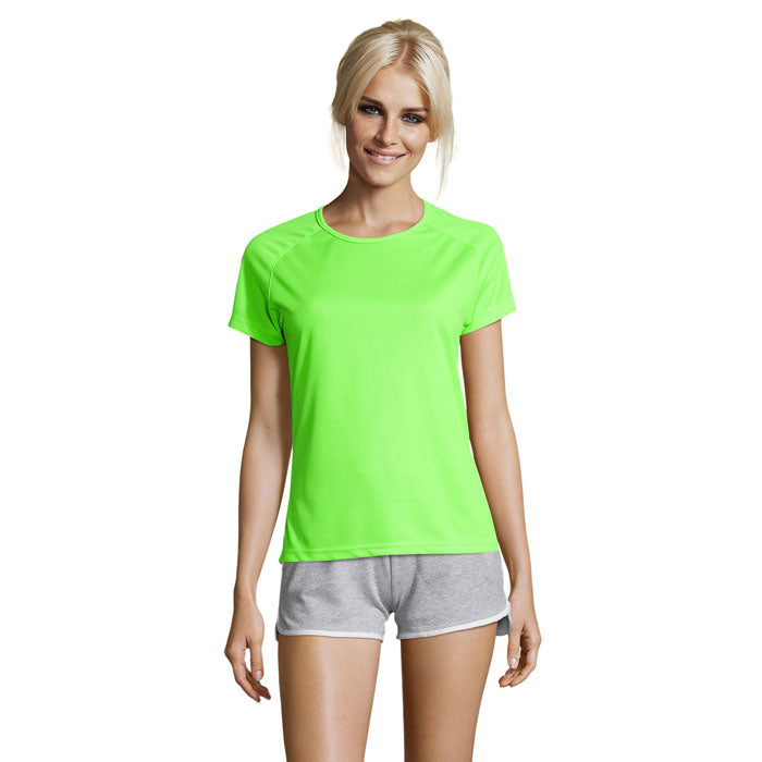 SPORTY WOMEN SPORTY DAMENT-SHIRT 140g – Neon Green – Größe L
