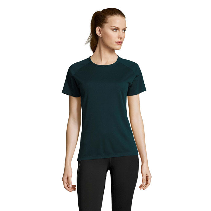 SPORTY WOMEN SPORTY DAMENT-SHIRT 140g – Petroleum Blau – Größe L