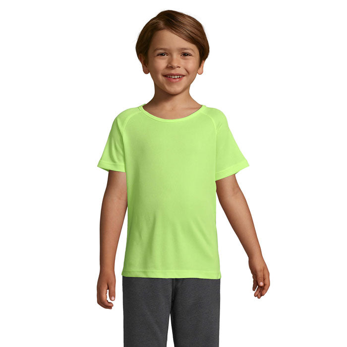 SPORTY KIDS SPORTY KINDERT-SHIRT 140g – Neon Yellow – Größe 3XL