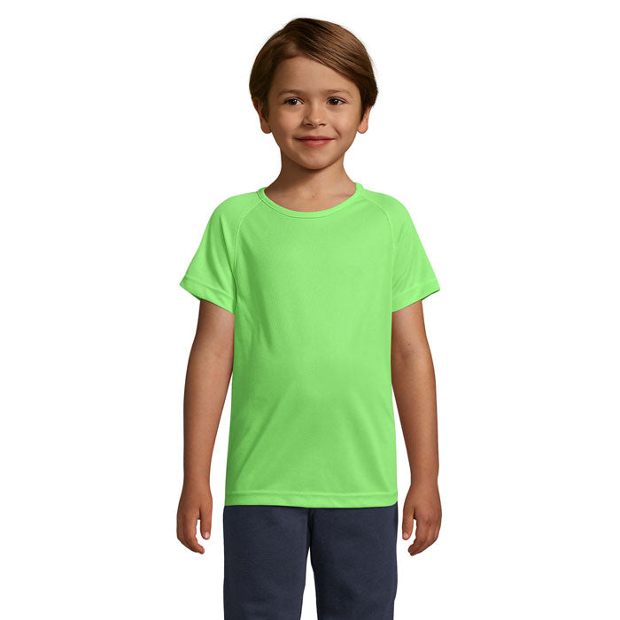 SPORTY KIDS SPORTY KINDERT-SHIRT 140g – Neon Green – Größe 3XL