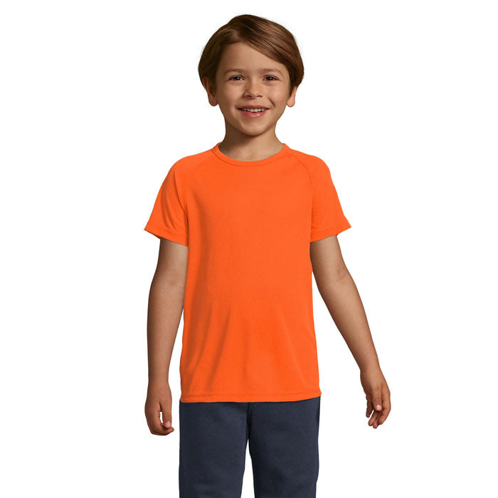 SPORTY KIDS SPORTY KINDERT-SHIRT 140g – Neon Orange – Größe 3XL
