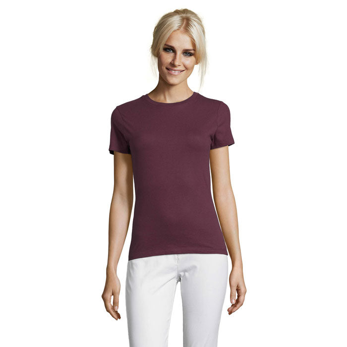 REGENT WOMEN REGENT DAMENT-SHIRT 150g – Burgundy – Größe L