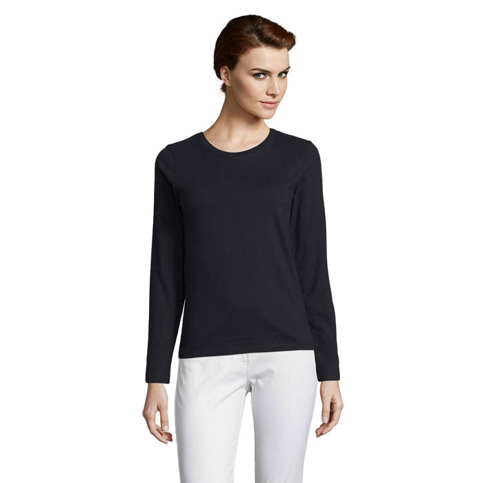 IMPERIAL LSL WOMEN IMPERIAL LSL DAMEN T-SHIRT – Deep Black – Größe L