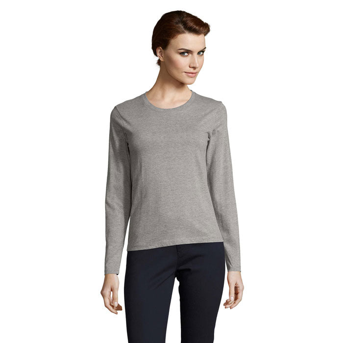 IMPERIAL LSL WOMEN IMPERIAL LSL DAMEN T-SHIRT – Graue Melange – Größe L