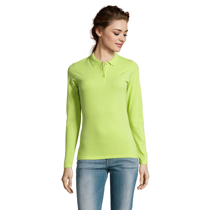 PERFECT LSL WOMEN POLO 180 – Apple Green – Größe 3XL