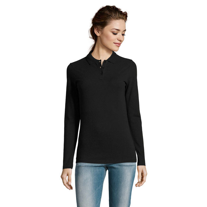 PERFECT LSL WOMEN POLO 180 – Schwarz – Größe 3XL