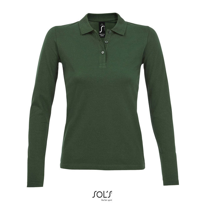 PERFECT LSL WOMEN POLO 180 – Bottle Green – Größe 3XL