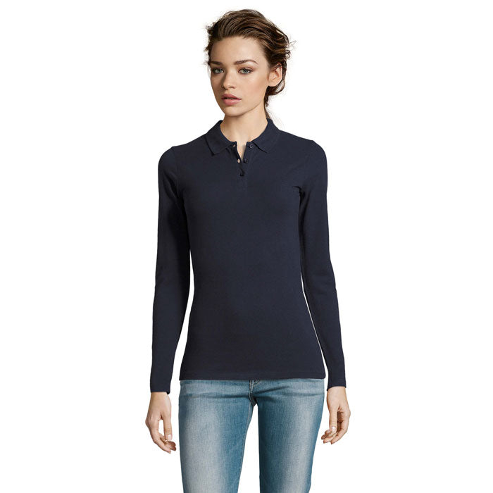 PERFECT LSL WOMEN POLO 180 – French Navy – Größe 3XL