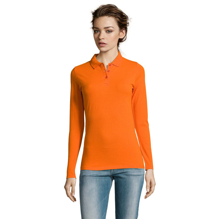 PERFECT LSL WOMEN POLO 180 – Orange – Größe 3XL