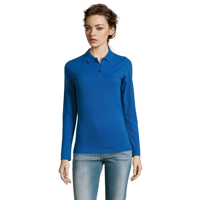 PERFECT LSL WOMEN POLO 180 – Royal Blue – Größe 3XL