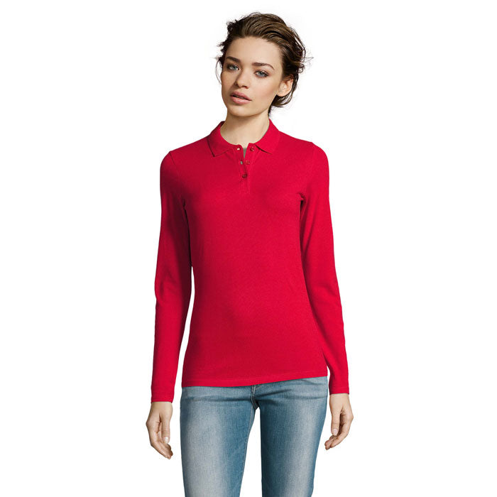 PERFECT LSL WOMEN POLO 180 – Red – Größe 3XL