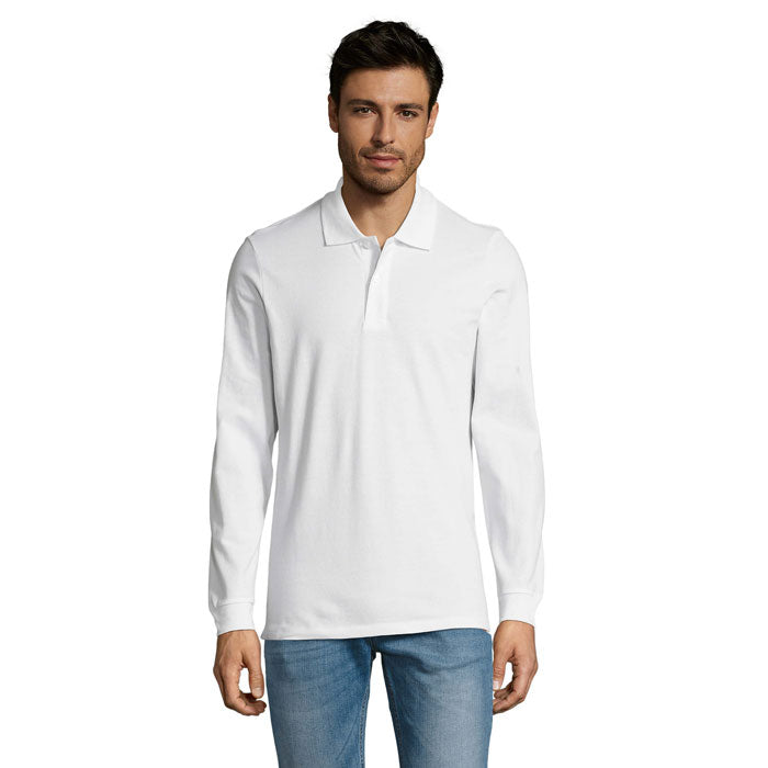 PERFECT LSL MEN POLO 180 – White – Größe 3XL
