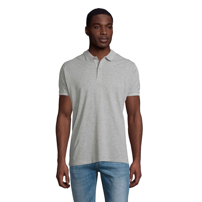 PLANET MEN Polo 170g – Grau-Melange 2 – Größe 3XL