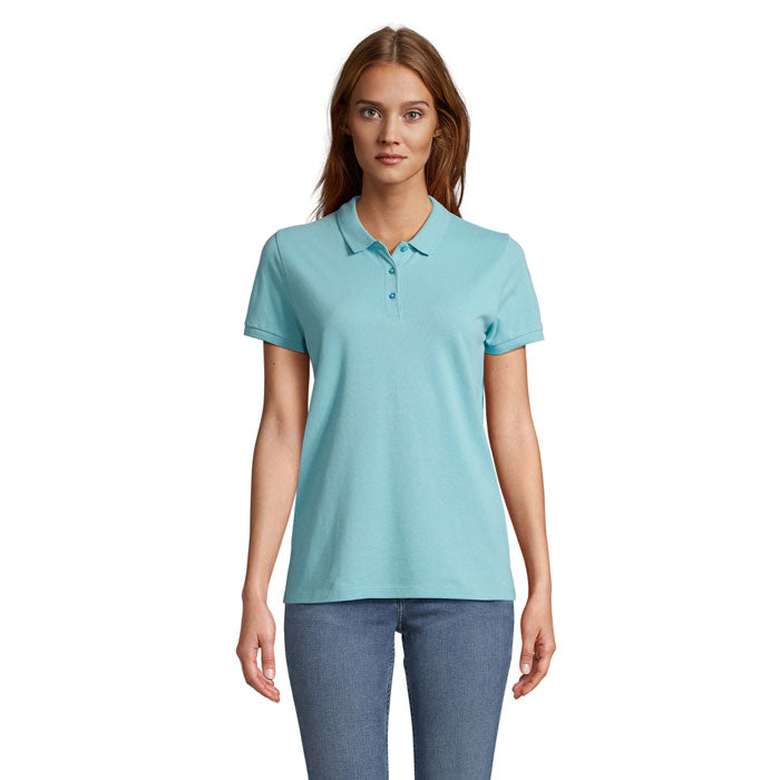 PLANET WOMEN Polo 170g – Pool Blue – Größe L