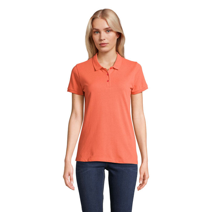PLANET WOMEN Polo 170g – Pop Orange – Größe L