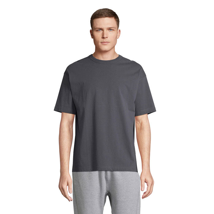 BOXY MEN T-SHIRT OVERSIZE – Mausgrau – Größe L