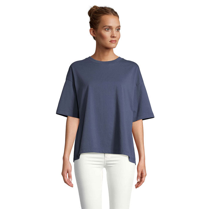 BOXY WOMEN T-SHIRT OVERSIZE – Denim – Größe L