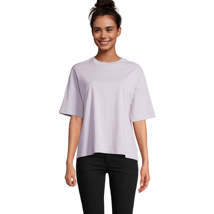 BOXY WOMEN T-SHIRT OVERSIZE – Lilac – Größe L