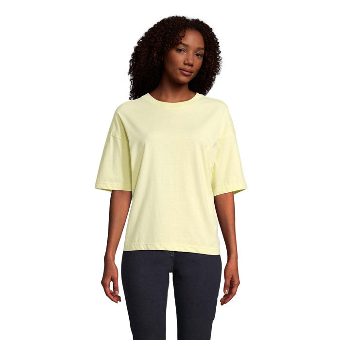BOXY WOMEN T-SHIRT OVERSIZE – Hellgelb – Größe L
