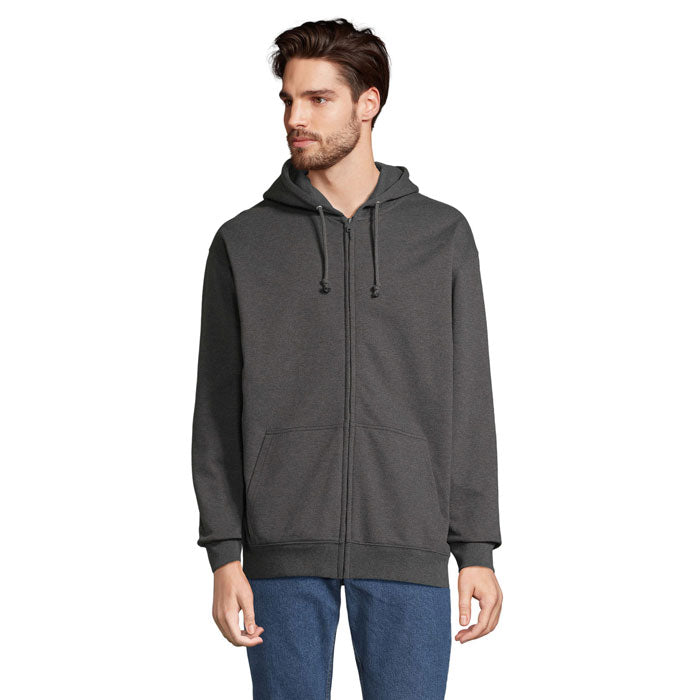 CARTER Full Zip Hoodie – Charcoal Melange – Größe 3XL