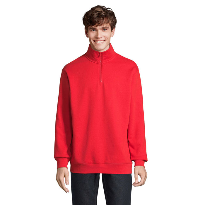 CONRAD Sweater Zip Kragen – Bright Red – Größe 3XL
