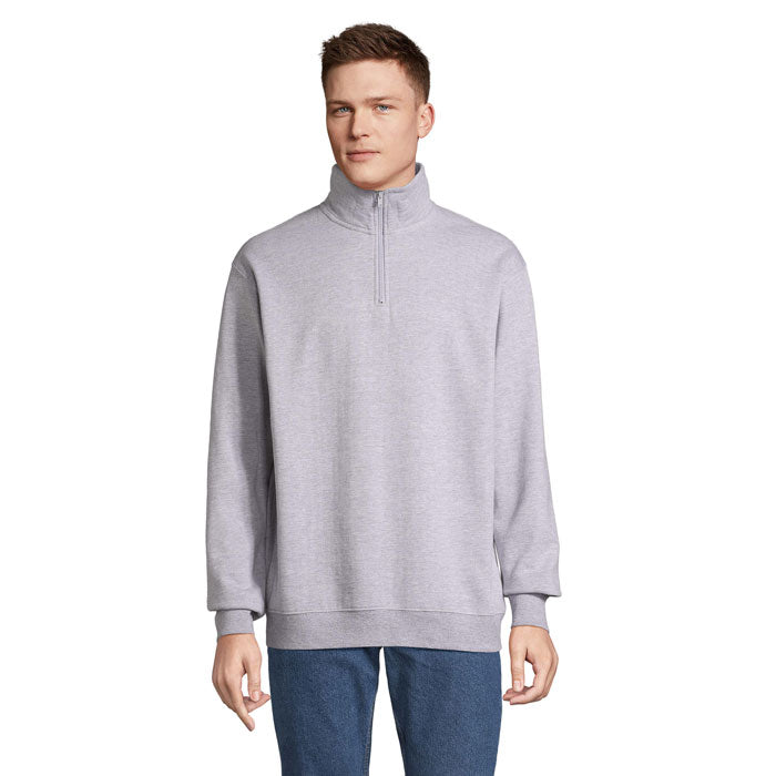 CONRAD Sweater Zip Kragen – Grau-Melange 2 – Größe 3XL