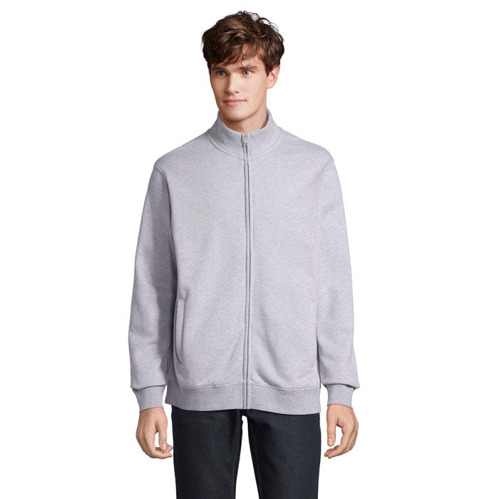 COOPER SWEATSHIRT FULL ZIP – Grau-Melange 2 – Größe XL