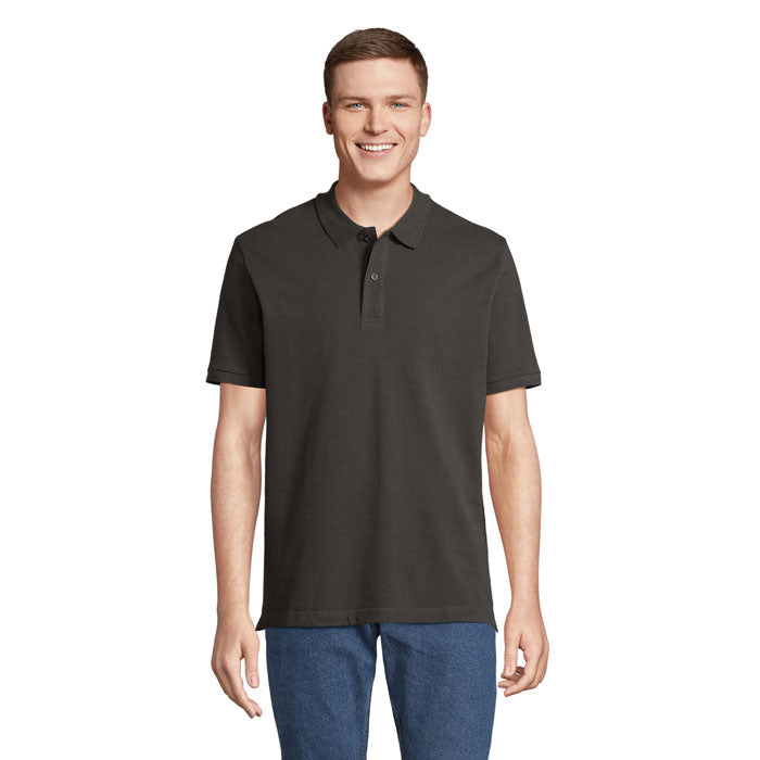 PEGASE Polo Bio 210g – Carbon-Grau – Größe 3XL