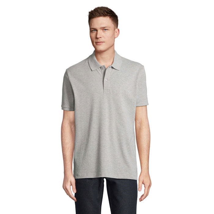 PEGASE Polo Bio 210g – Grau-Melange 2 – Größe 3XL