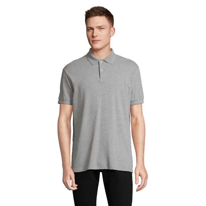 PACIFIC HERREN POLO – Grau-Melange 2 – Größe 3XL