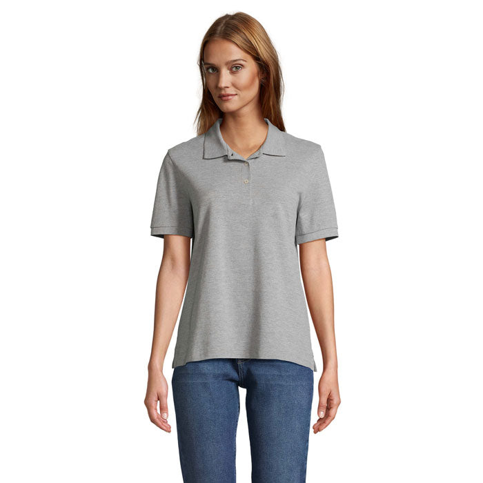 PACIFIC WOMEN PACIFIC DAMEN POLO – Grau-Melange 2 – Größe 3XL