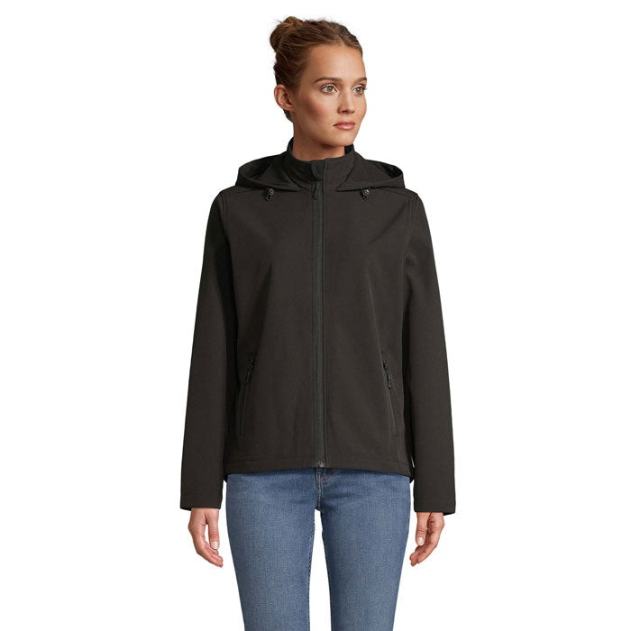 RACE HOODED WOMEN RACE DAMEN-KAPUZENJACKE – Schwarz – Größe 3XL