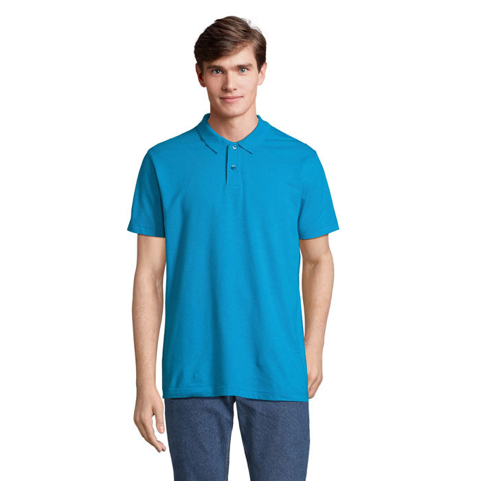 PULSE UNISEX POLO – Aqua – Größe L