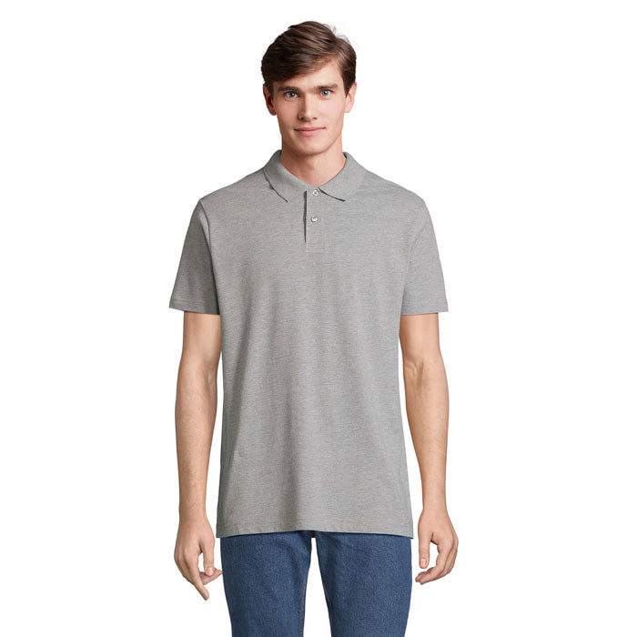 PULSE UNISEX POLO – Grau-Melange 2 – Größe 3XL