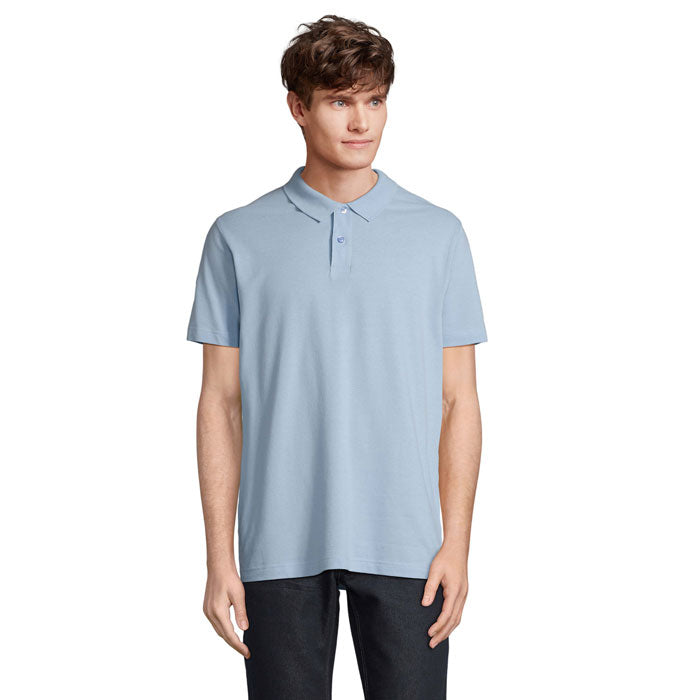 PULSE UNISEX POLO – Sky Blue Pique – Größe L