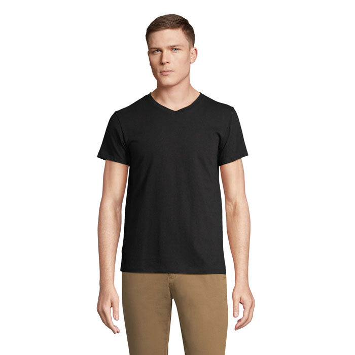 REGENT V V-NECK T-SHIRT – Deep Black – Größe 3XL