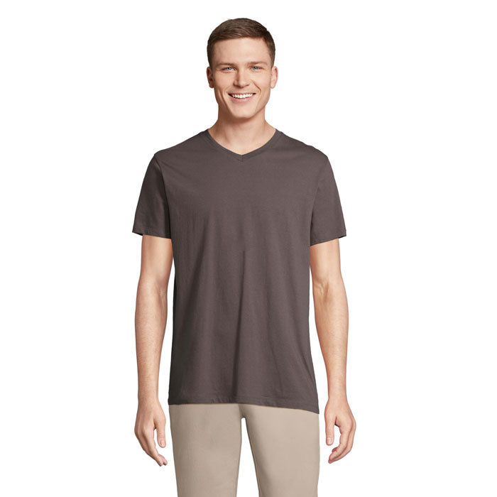 REGENT V V-NECK T-SHIRT – Dunkelgrau – Größe 3XL
